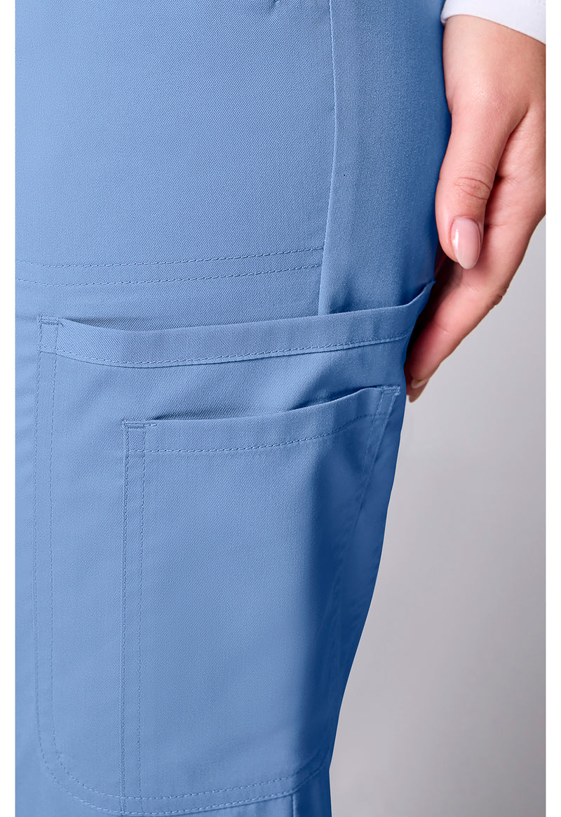 Ciel Blue - Women's 12 Pockets Straight Leg Scrub Pants (View 3)