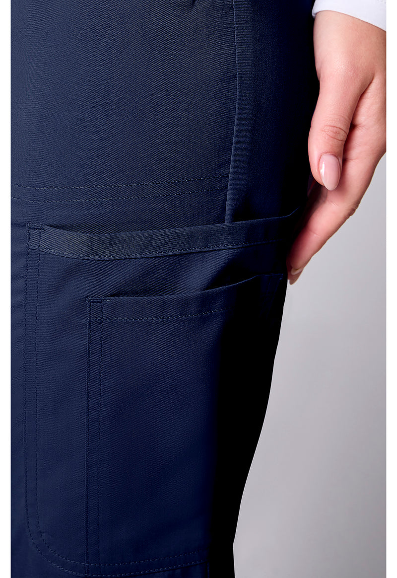 Navy - Women's 12 Pockets Straight Leg Scrub Pants (View 3)