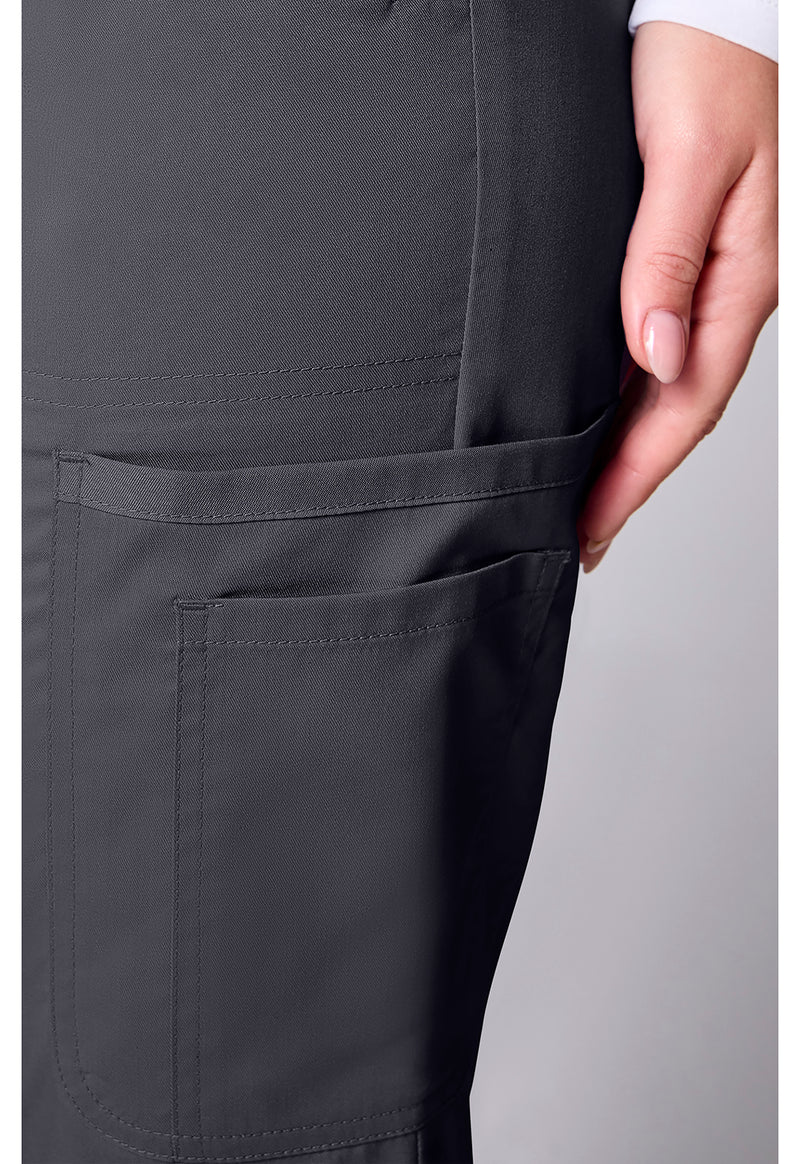 Pewter - Women's 12 Pockets Straight Leg Scrub Pants (View 3)