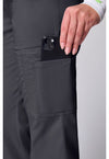Pewter - Women's 12 Pockets Straight Leg Scrub Pants (View 4)