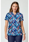 BRIGHT GEO - 2 Pocket Print Top