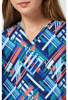 BRIGHT GEO - 2 Pocket Print Top (View 2)