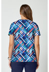 BRIGHT GEO - 2 Pocket Print Top (Back)