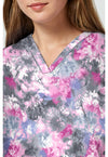 TIE DYE PETALS - 2 Pocket Print Top (View 2)
