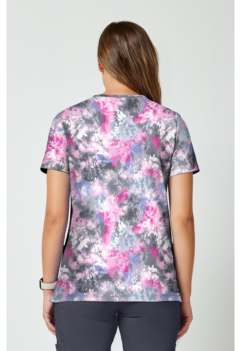 TIE DYE PETALS - 2 Pocket Print Top (Back)