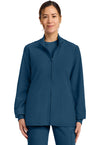 Caribbean Blue - Cherokee WW Originals Ultra Women Scrub Jacket - Front View