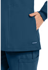 Caribbean Blue - Women's Zip Up Scrub Scrub Jacket (View 2)