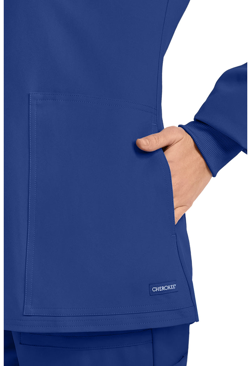 Galaxy Blue - Women's Zip Up Scrub Scrub Jacket (View 2)