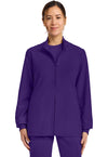 Grape - Cherokee WW Originals Ultra Women Scrub Jacket - Front View