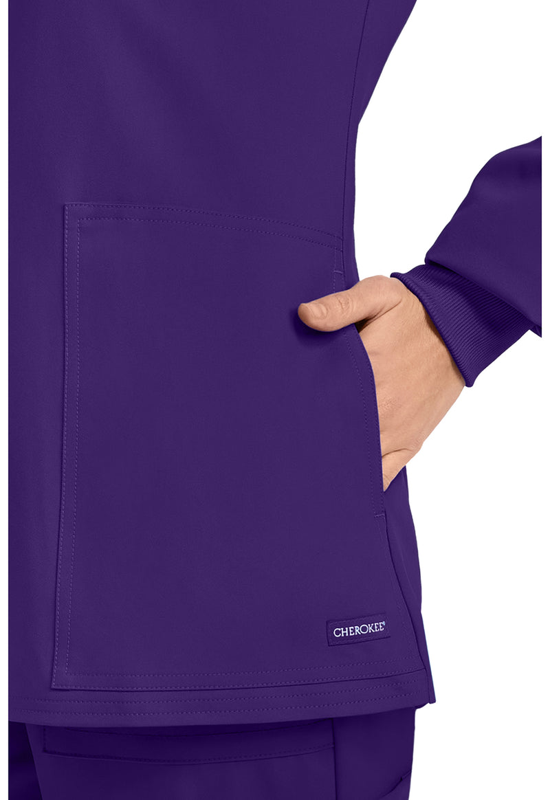 Grape - Women's Zip Up Scrub Scrub Jacket (View 2)