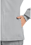 Grey - Women's Zip Up Scrub Scrub Jacket (View 2)