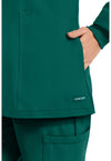 Hunter Green - Women's Zip Up Scrub Scrub Jacket (View 2)