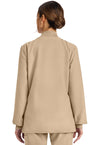 Khaki - Cherokee WW Originals Ultra Women Scrub Jacket - Back View