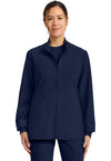 Navy - Cherokee WW Originals Ultra Women Scrub Jacket - Front View