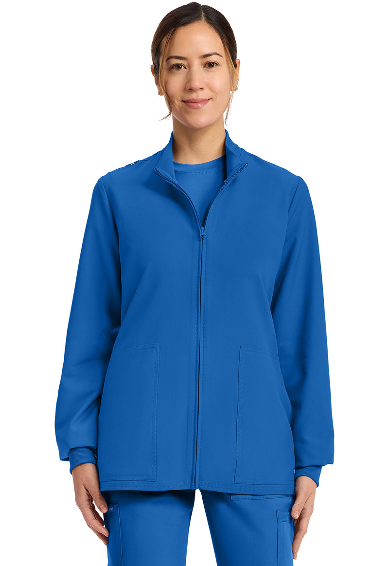 Royal - Cherokee WW Originals Ultra Women Scrub Jacket - Front View