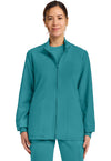 Teal Blue - Cherokee WW Originals Ultra Women Scrub Jacket - Front View