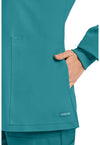 Teal Blue - Women's Zip Up Scrub Scrub Jacket (View 2)