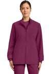 Wine - Cherokee WW Originals Ultra Women Scrub Jacket - Front View