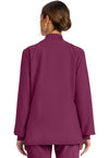 Wine - Cherokee WW Originals Ultra Women Scrub Jacket - Back View