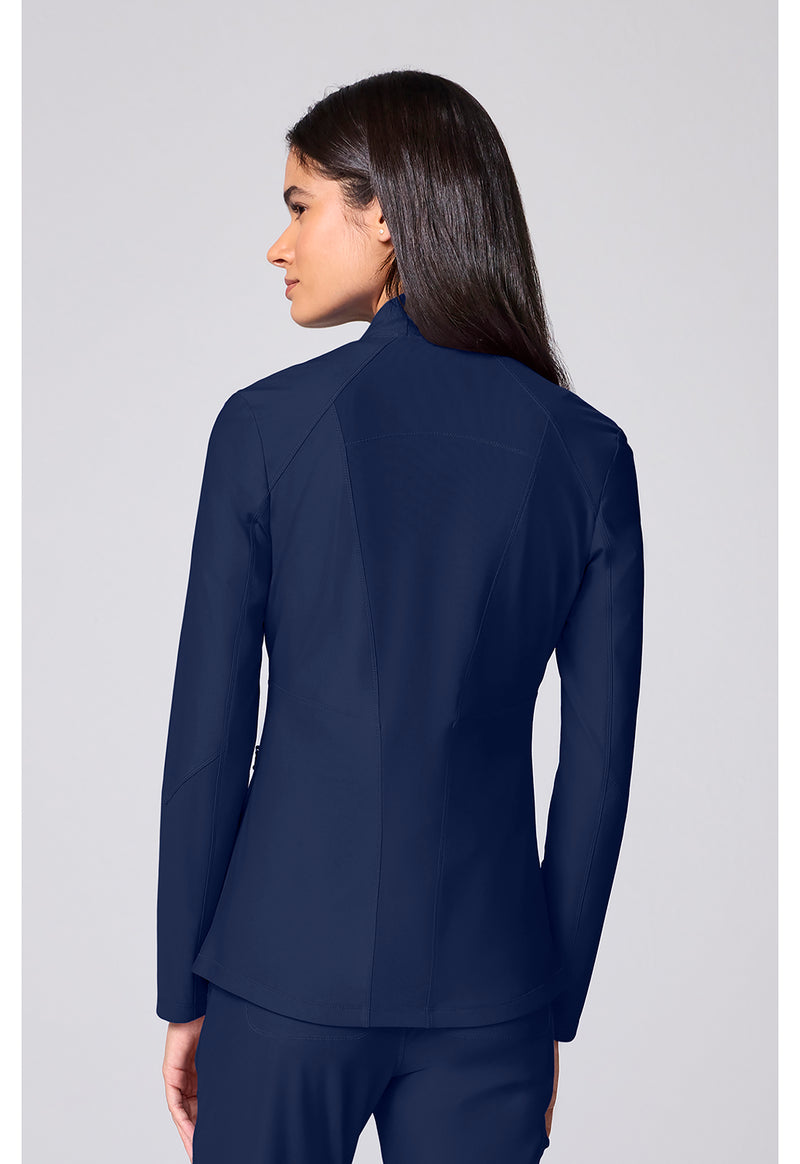 Navy - Women's Full Zip Jacket (Back)