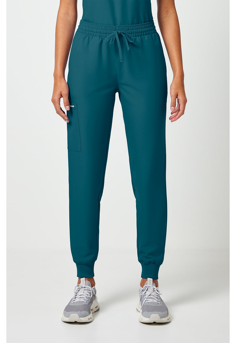 Caribbean Blue - Cherokee WW Originals Ultra Women Scrub Pants - Front View