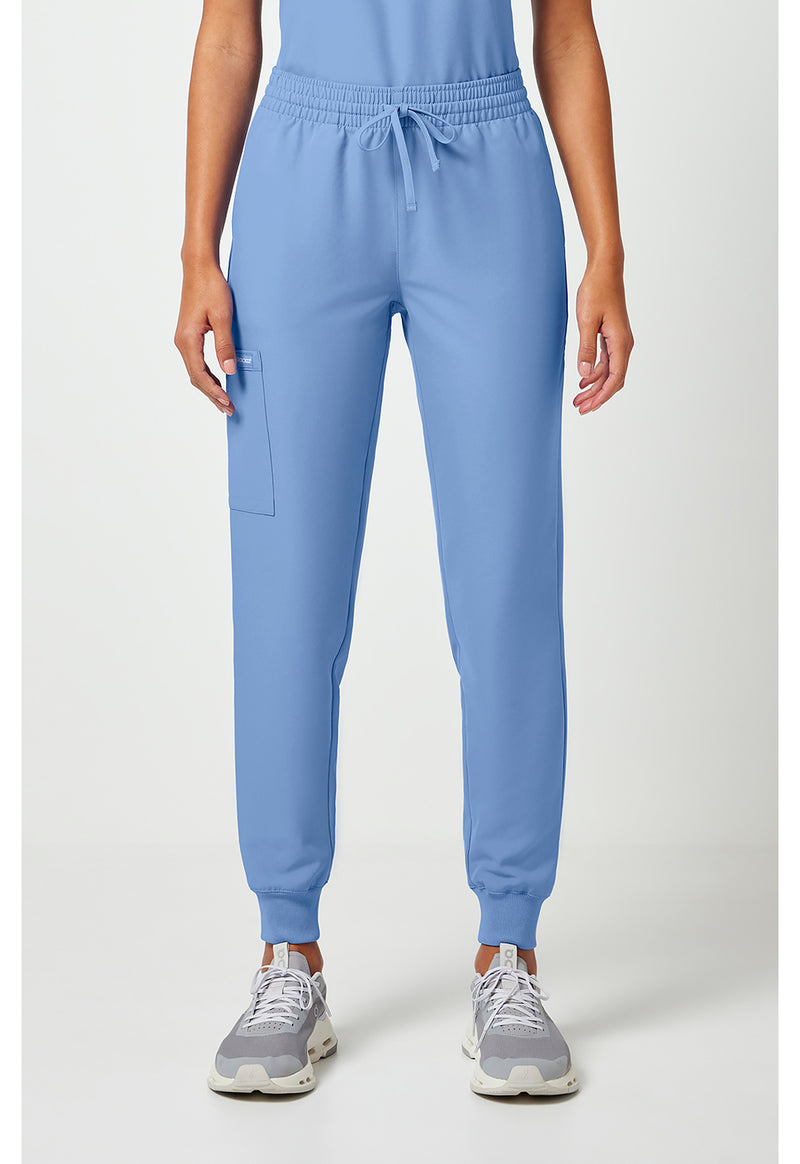 Ciel Blue - Cherokee WW Originals Ultra Women Scrub Pants - Front View