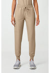 Khaki - Cherokee WW Originals Ultra Women Scrub Pants - Front View