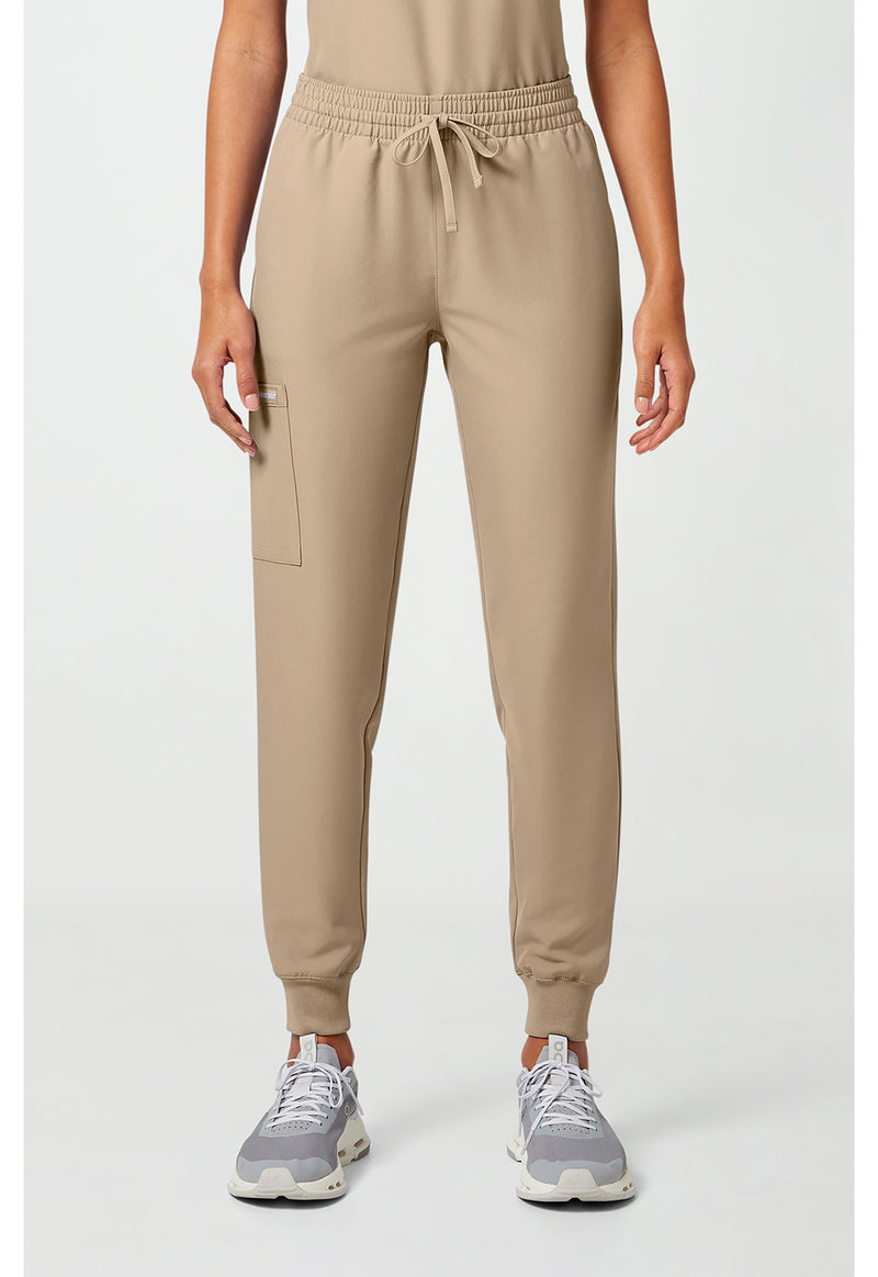 Khaki - Cherokee WW Originals Ultra Women Scrub Pants - Front View