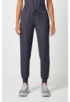 Pewter - Cherokee WW Originals Ultra Women Scrub Pants - Front View