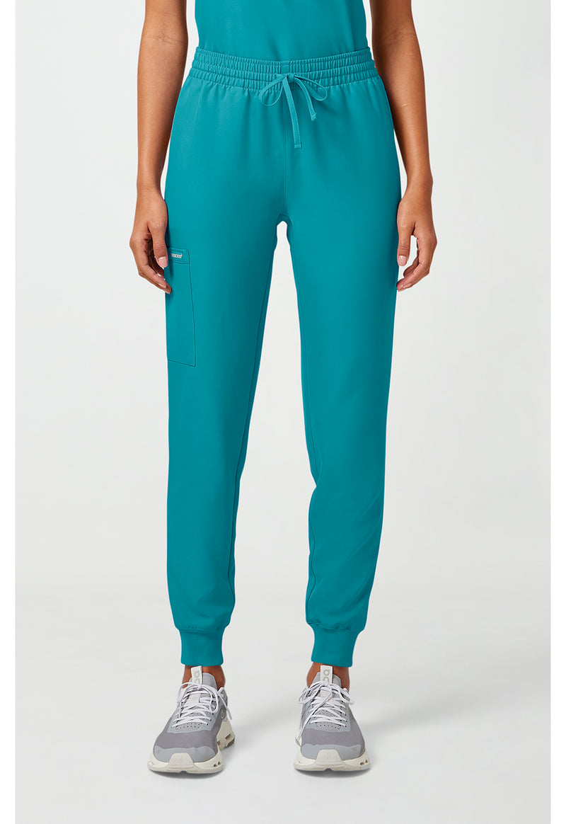 Teal Blue - Cherokee WW Originals Ultra Women Scrub Pants - Front View