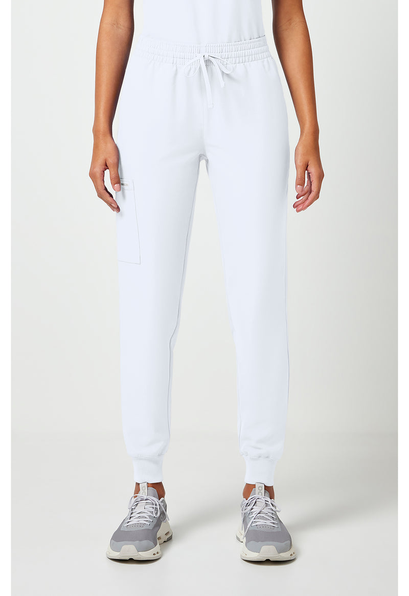 White - Cherokee WW Originals Ultra Women Scrub Pants - Front View