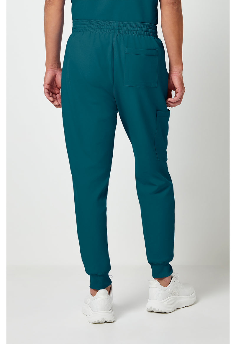 Caribbean Blue - Cherokee WW Originals Ultra Men Scrub Pants - Back View