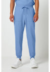 Ciel Blue - Cherokee WW Originals Ultra Men Scrub Pants - Front View
