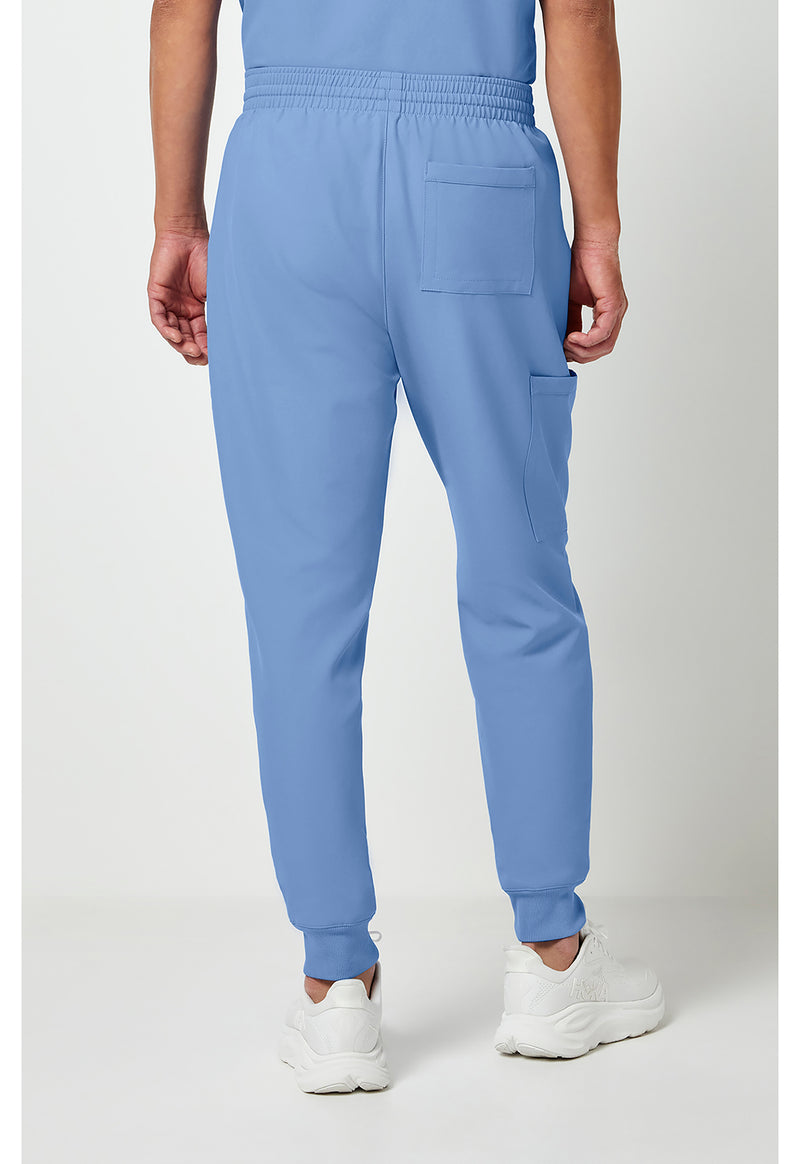Ciel Blue - Cherokee WW Originals Ultra Men Scrub Pants - Back View