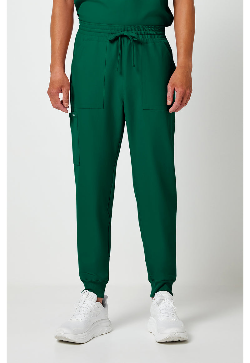 Hunter Green - Cherokee WW Originals Ultra Men Scrub Pants - Front View