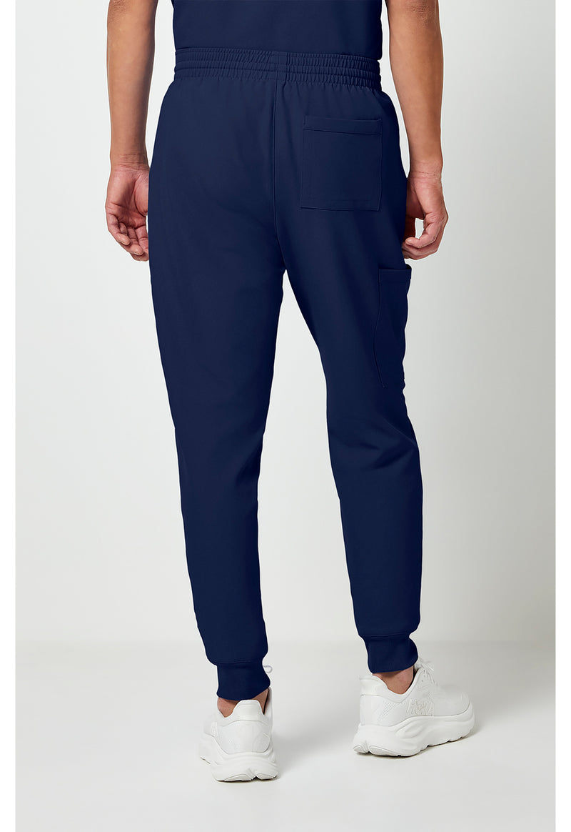 Navy - Cherokee WW Originals Ultra Men Scrub Pants - Back View
