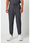 Pewter - Cherokee WW Originals Ultra Men Scrub Pants - Front View