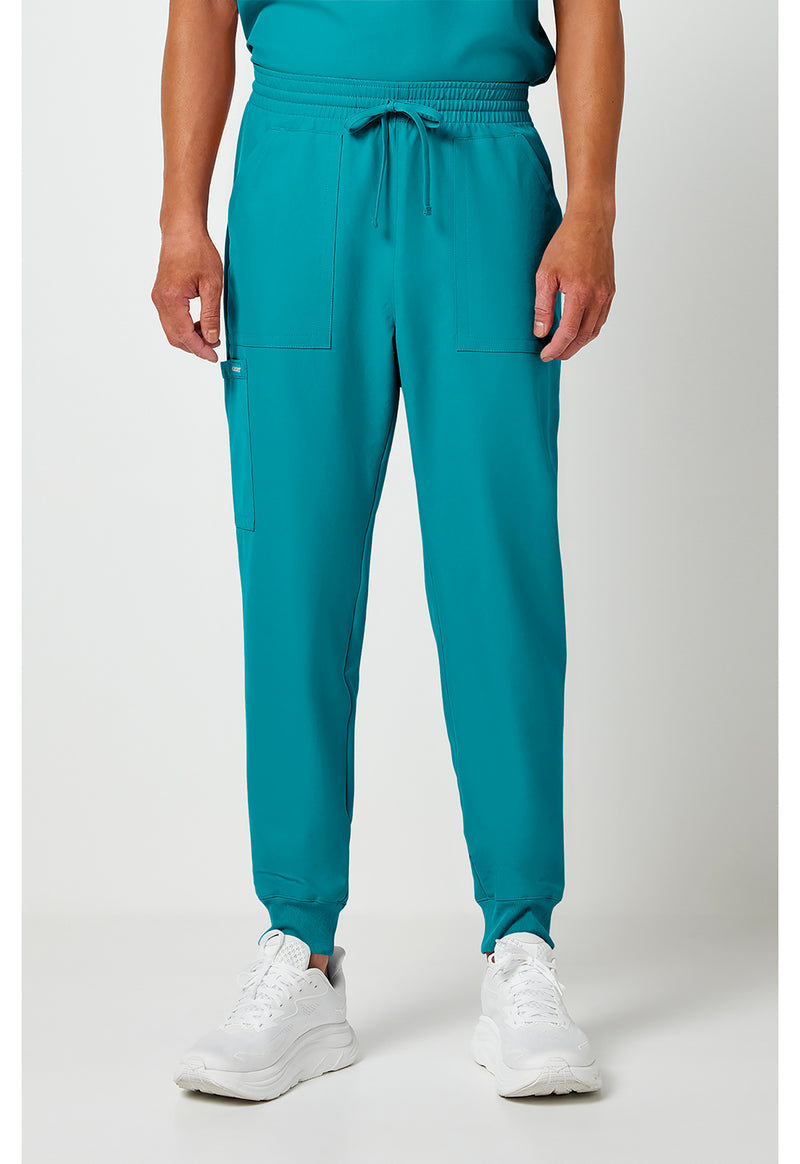 Teal Blue - Cherokee WW Originals Ultra Men Scrub Pants - Front View