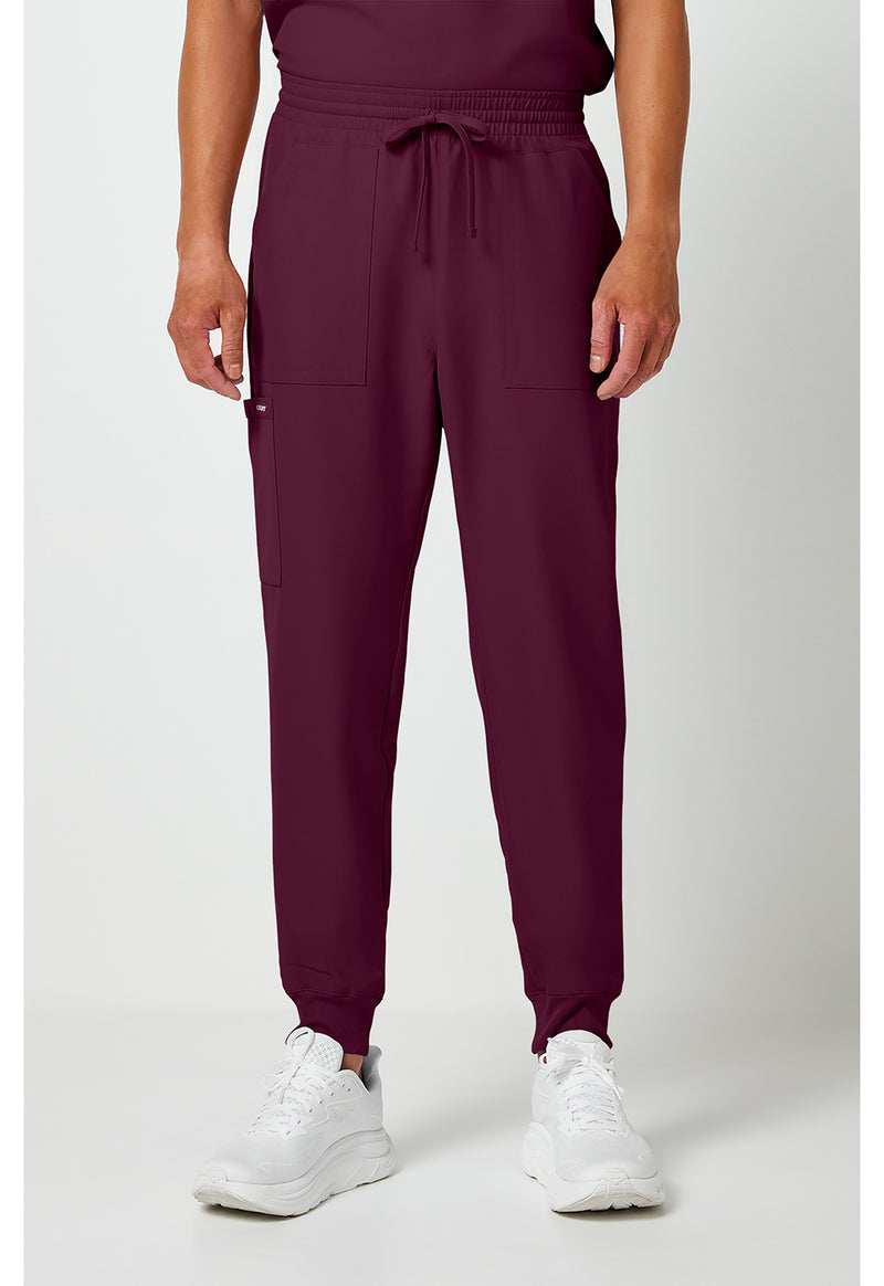 Wine - Cherokee WW Originals Ultra Men Scrub Pants - Front View