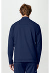 Navy - Men's Zip Front Jacket (Back)