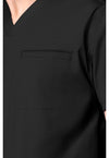 Black - Men's 3 Pocket V-neck Top (View 4)
