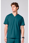 Caribbean Blue - Men's 3 Pocket V-neck Top