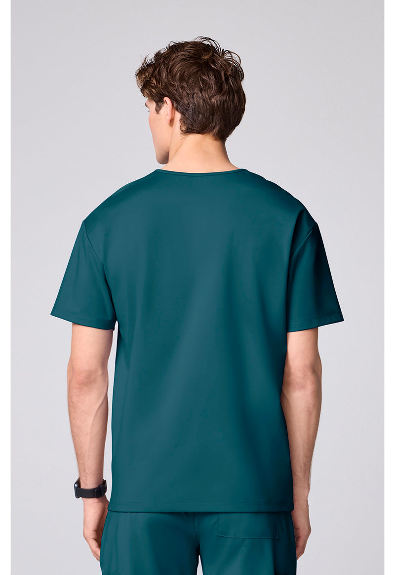 Caribbean Blue - Men's 3 Pocket V-neck Top (Back)