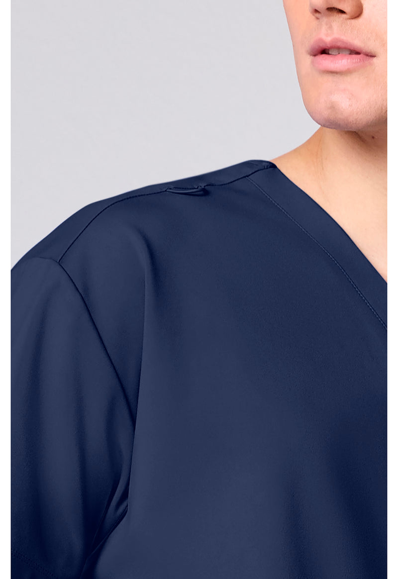 Navy - Men's 3 Pocket V-neck Top (View 3)