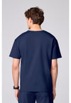 Navy - Men's 3 Pocket V-neck Top (Back)