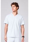 WHITE - Men's 3 Pocket V-neck Top