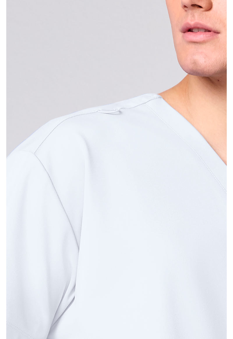 WHITE - Men's 3 Pocket V-neck Top (View 3)