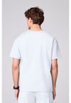 WHITE - Men's 3 Pocket V-neck Top (Back)