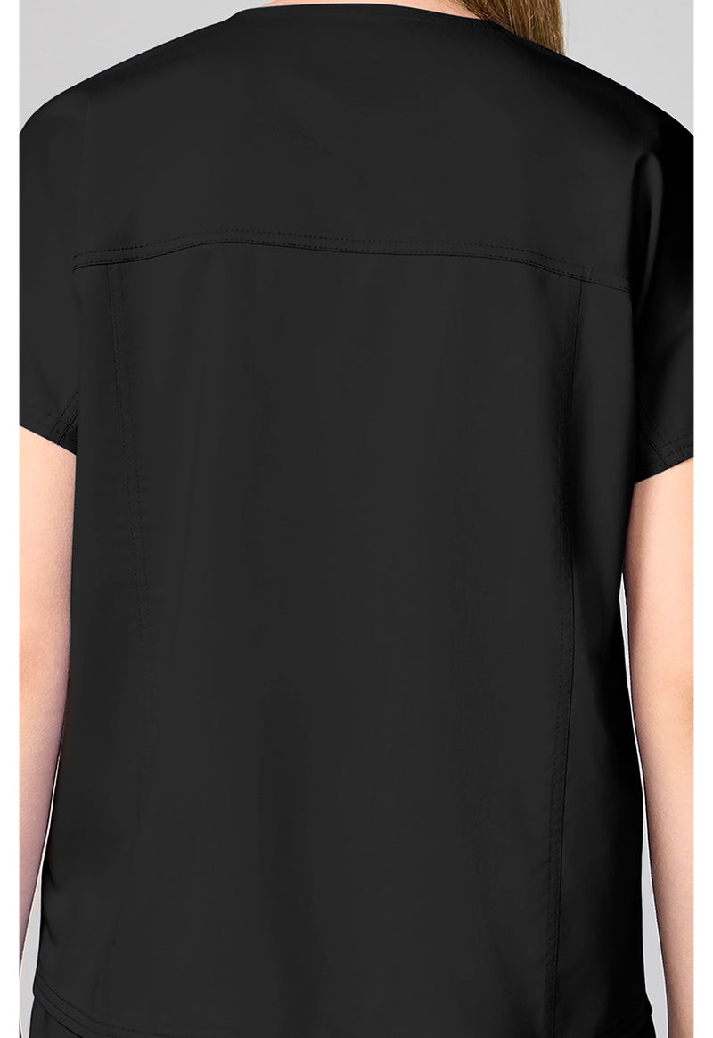 Black - Mandarin Collar Top (View 4)