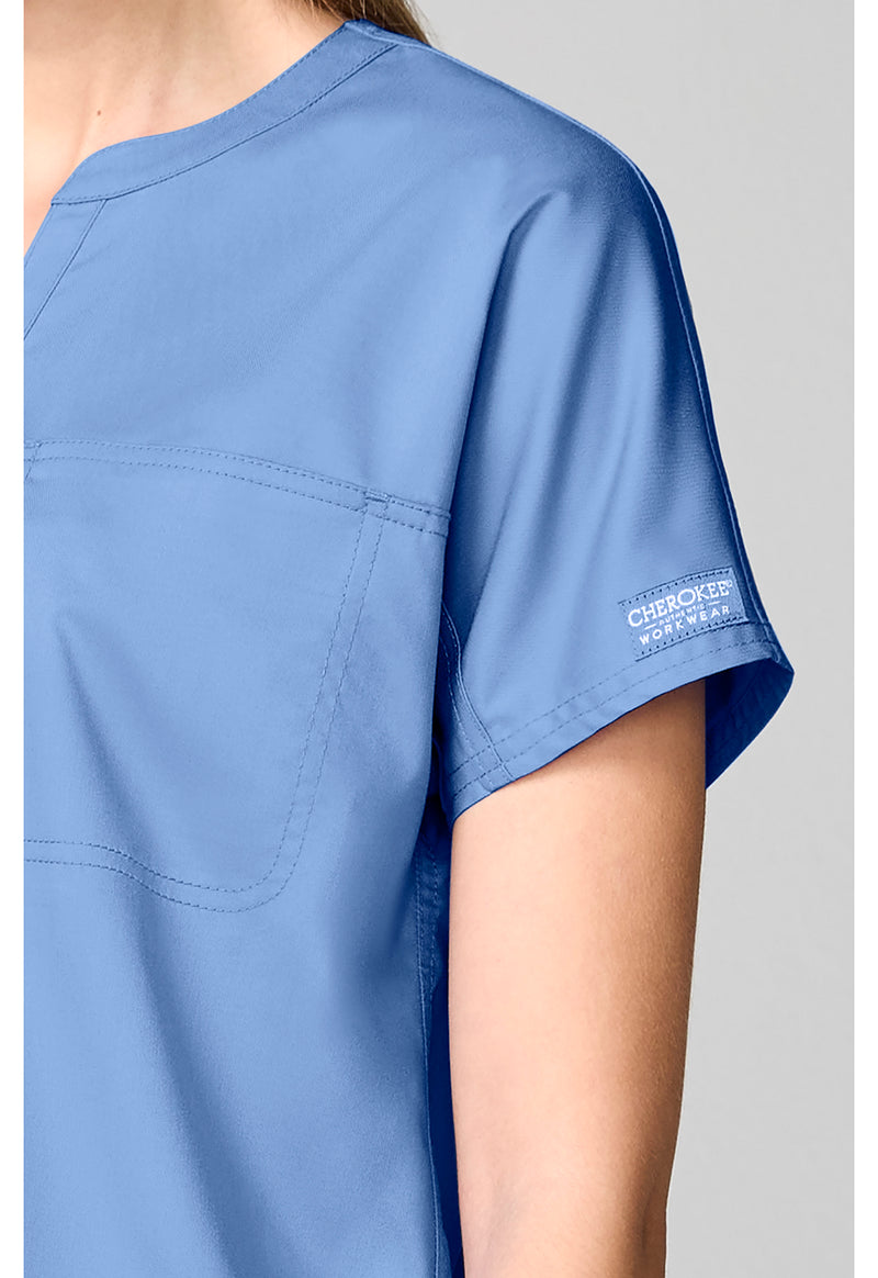 Ciel Blue - Mandarin Collar Top (View 3)